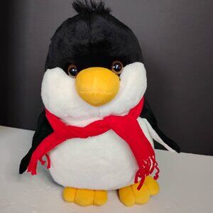 Build A Bear Perky Penguin Holiday 1999 Plush With Scarf 13" Tall